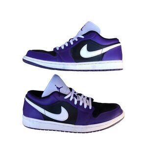 NIKE Air Jordan 1 Low Court Purple Black Size 10